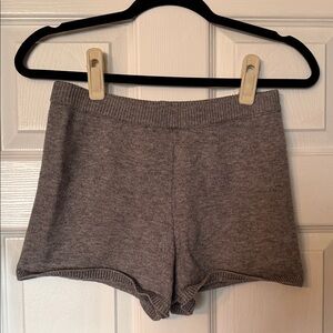 Pretty Garbage Gray Knit Shorts